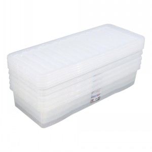 Wham Crystal Plastic Storage Box & Lid Size 15 (55 Litre)